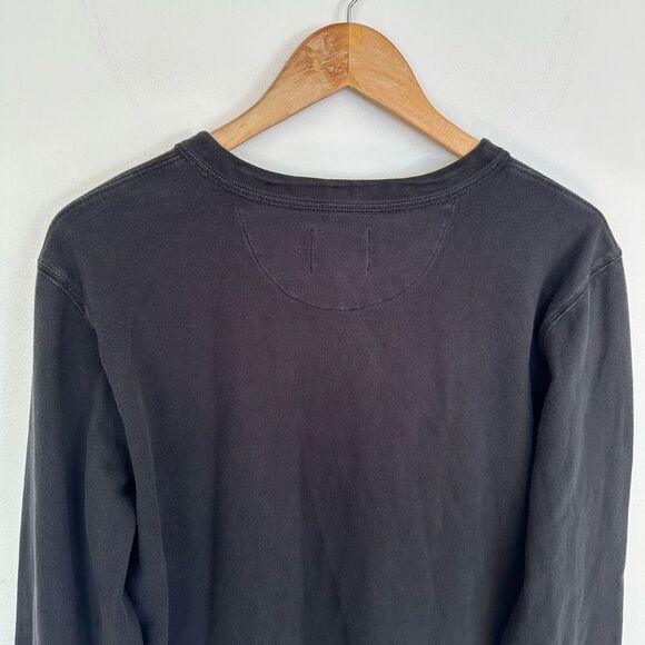 Buck Mason Men’s Black Vintage Long Sleeved Thermal Henley French Rib Cotton - Picture 9 of 12